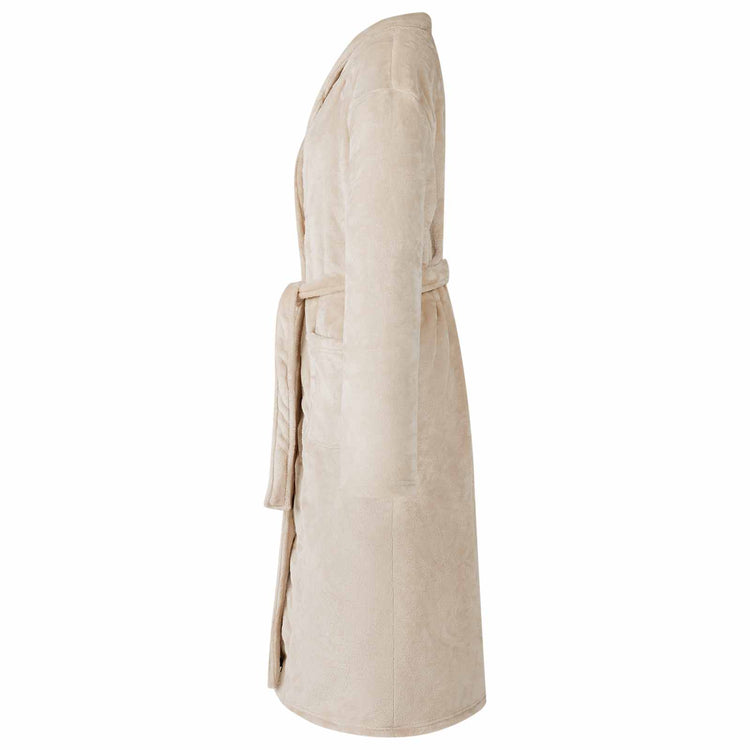 VidaXL peignoir sans capuche beige XXXL flanelle