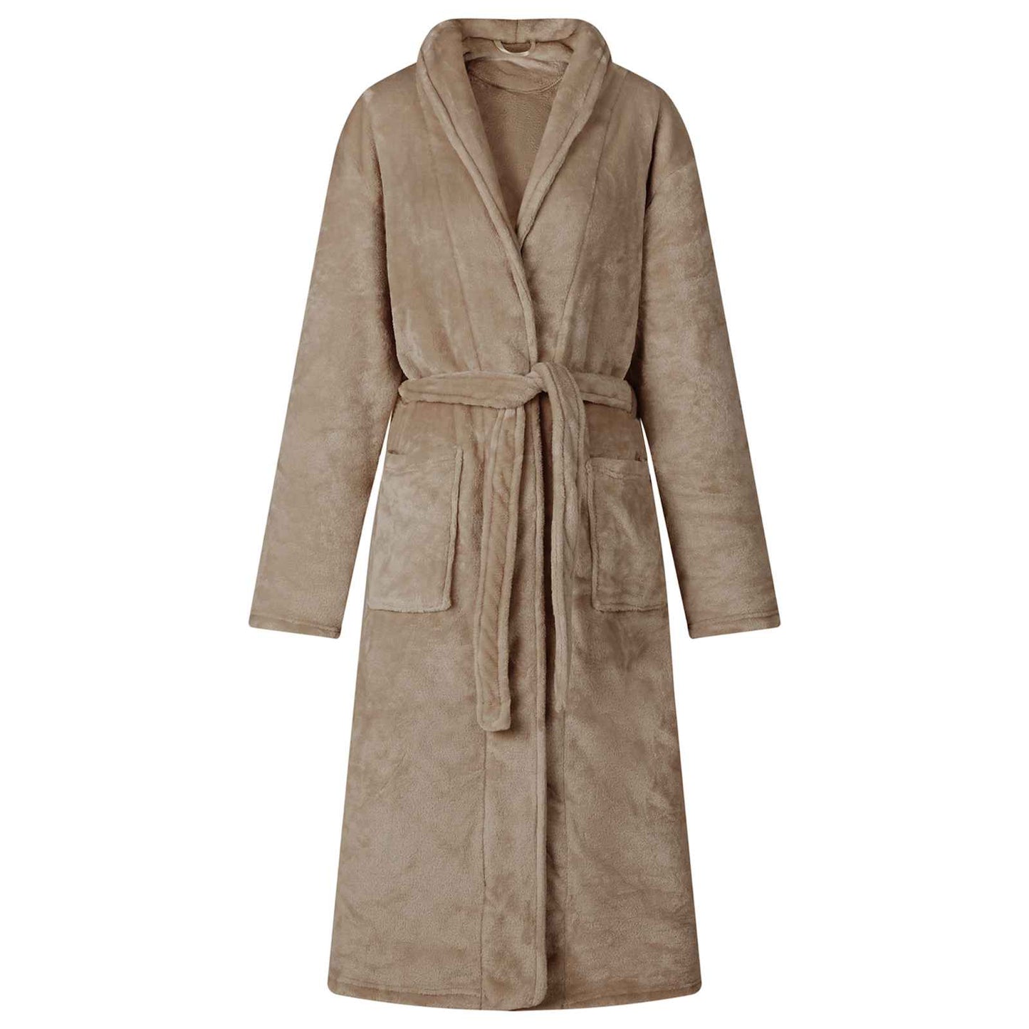 Vidaxl peignoir sans capuche flanelle camel xl