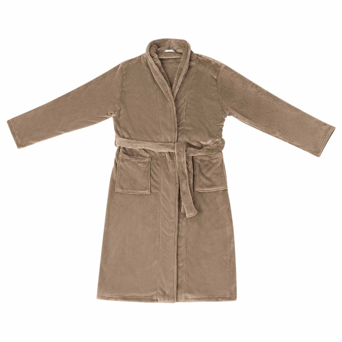 Vidaxl peignoir sans capuche flanelle camel xl