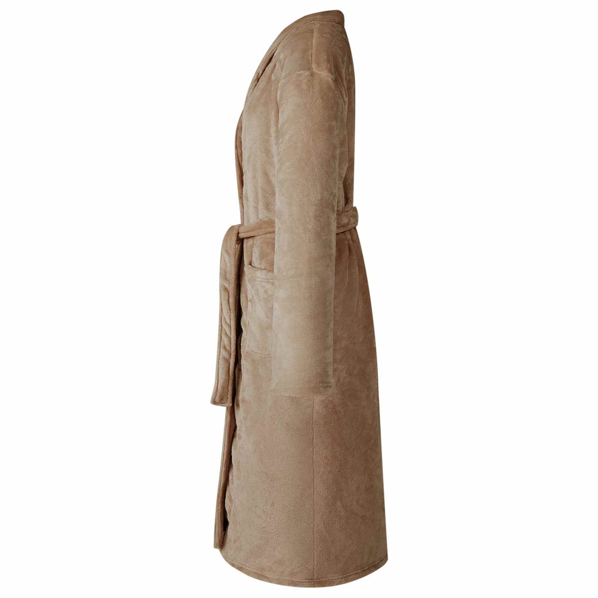 Vidaxl peignoir sans capuche flanelle camel xl
