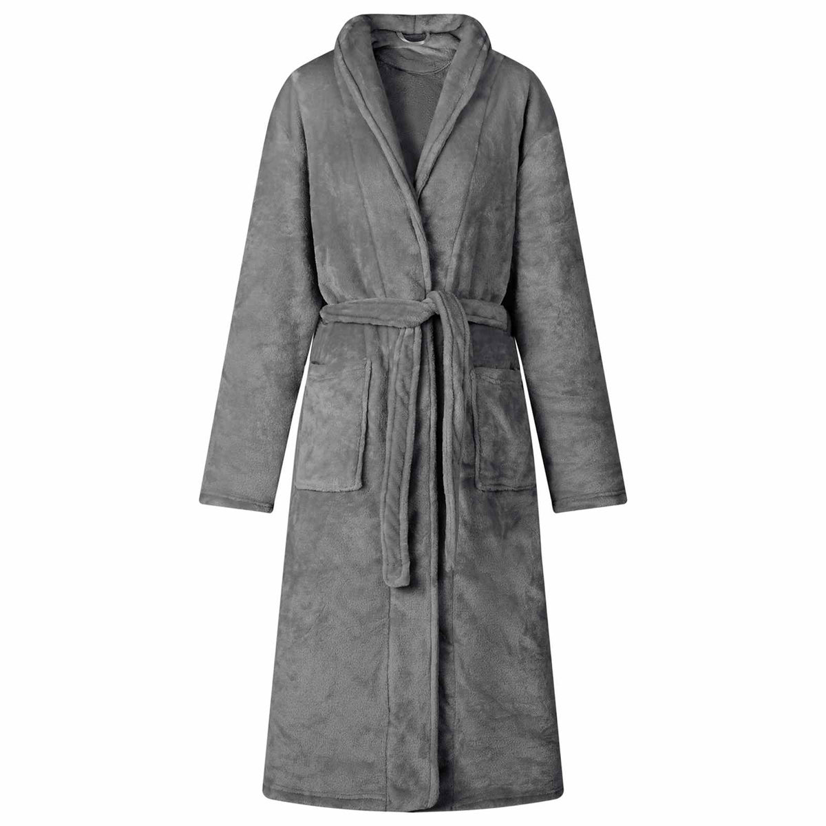 Vidaxl peignoir sans capuche gris foncé l flanelle