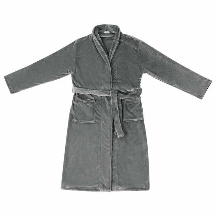 Vidaxl peignoir sans capuche gris foncé xl flanelle