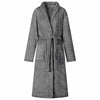 VidaXL peignoir sans capuche gris foncé XXXL flanelle