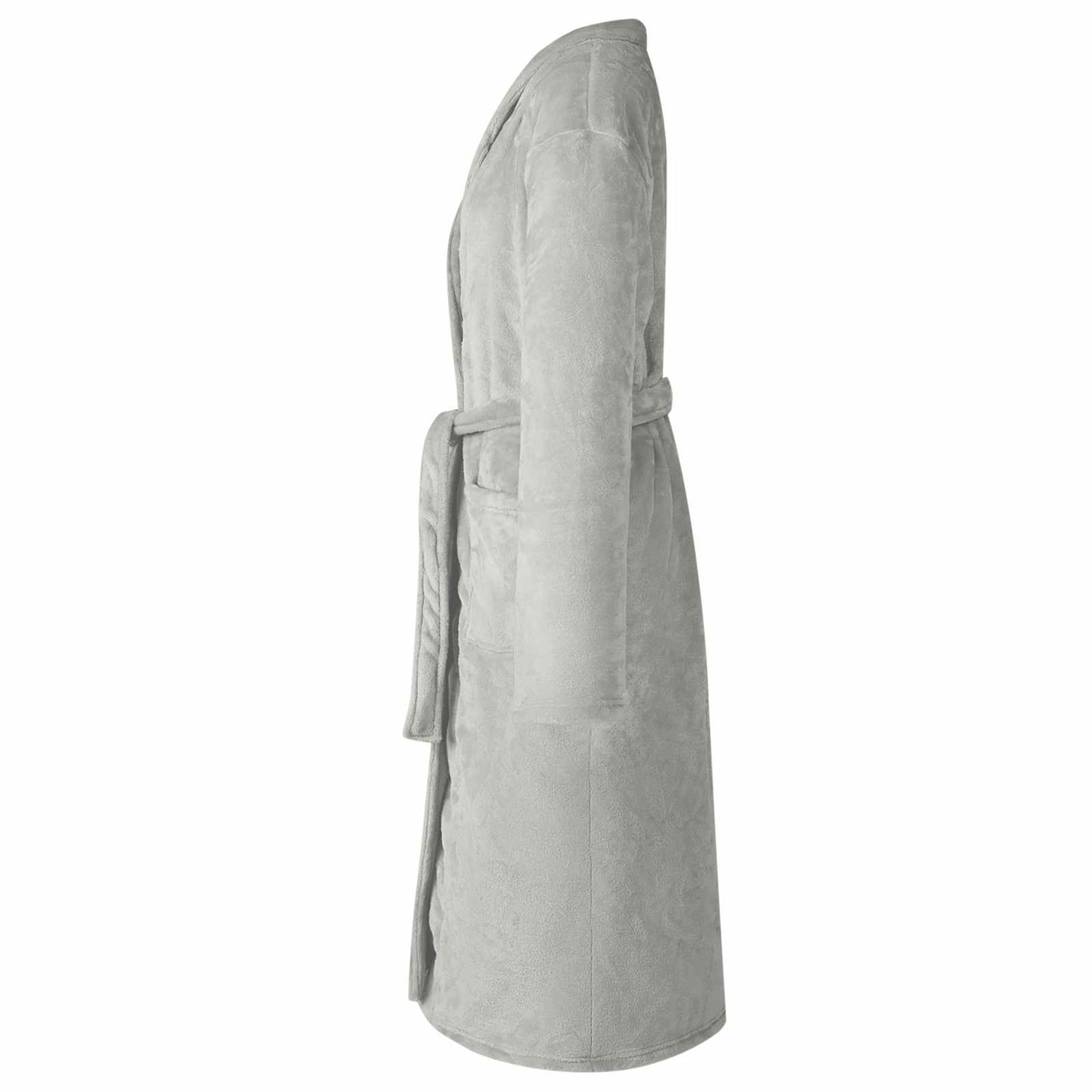 Vidaxl peignoir sans capuche gris s flanelle