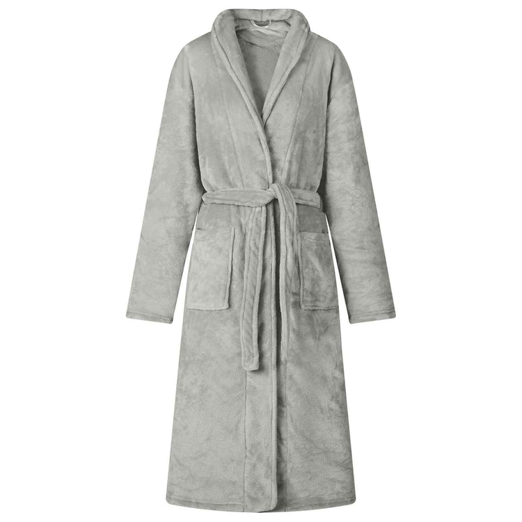 VidaXL peignoir sans capuche gris XXXL flanelle