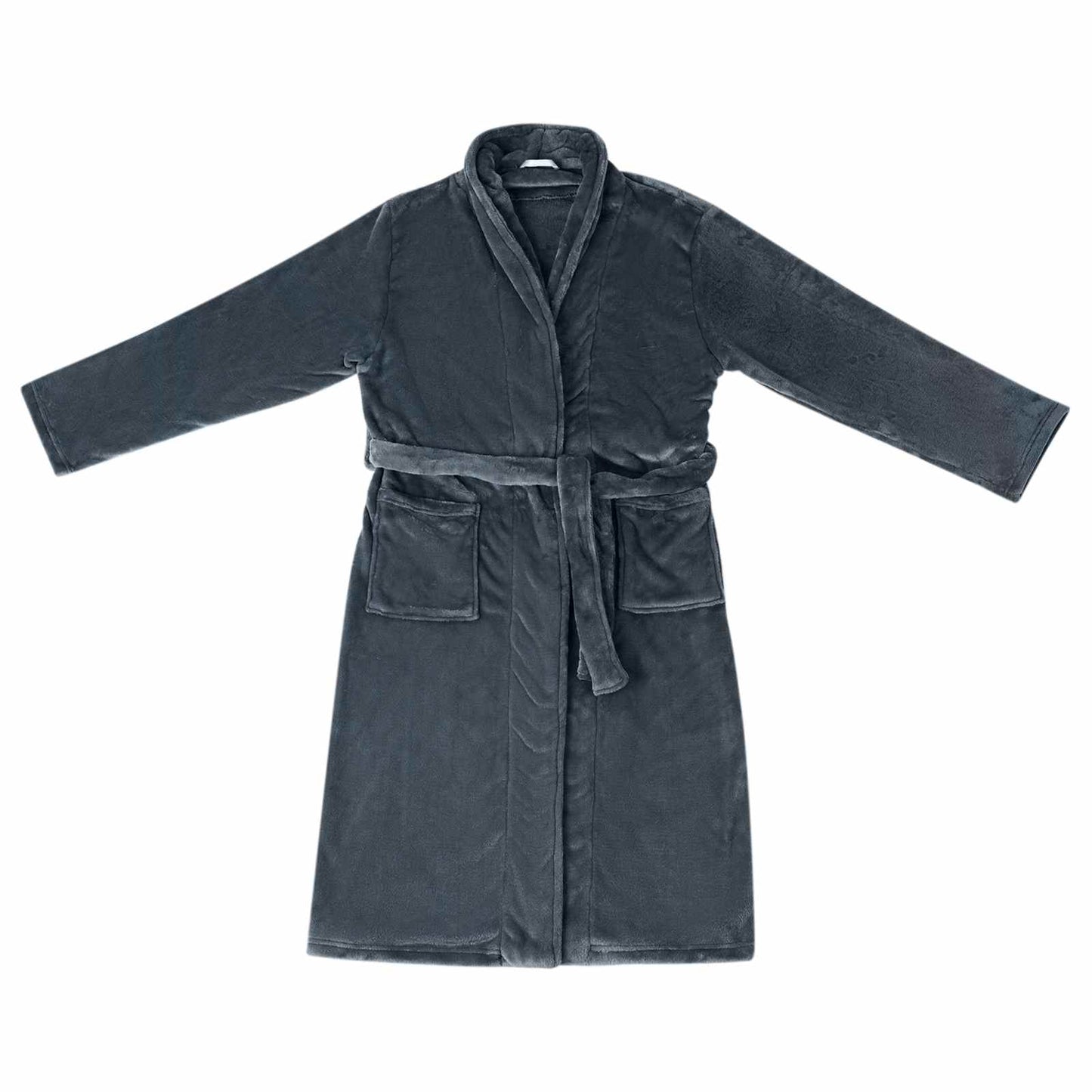 VidaXL peignoir sans capuche bleu marine s flanelle