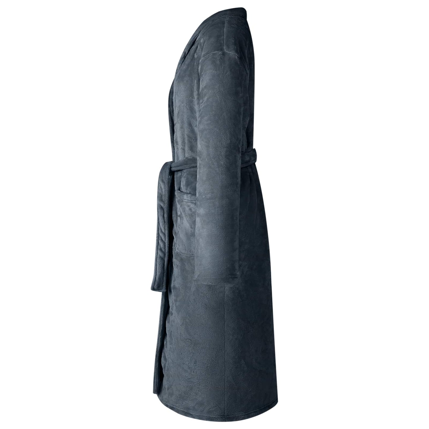Peignoir Vidaxx sans capuche bleu marine avec flanelle