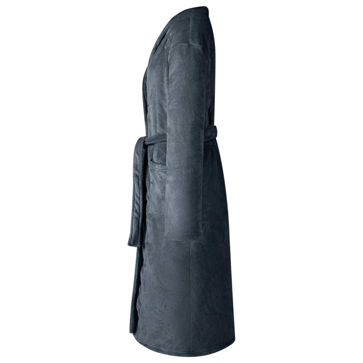 Vidaxl peignoir sans capuche bleu marine xl flanelle