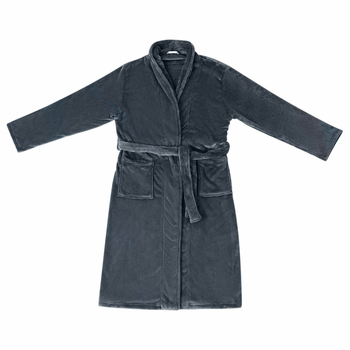 VidaXL peignoir sans capuche bleu marine XXXL flanelle