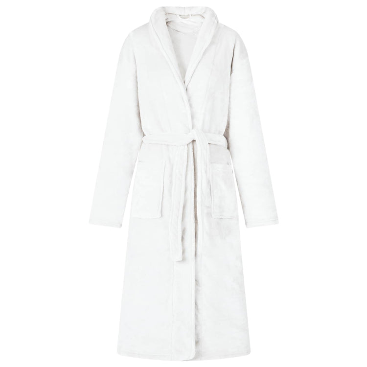 Peignoir VidaXL sans capuche flanelle XXXL blanche