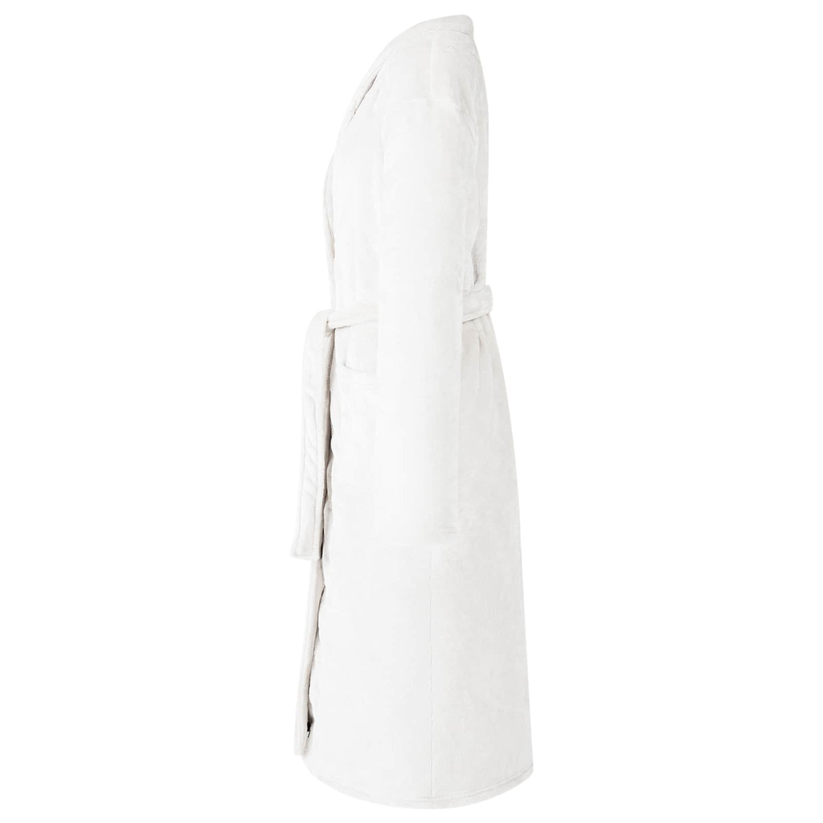 Peignoir VidaXL sans capuche flanelle XXXL blanche