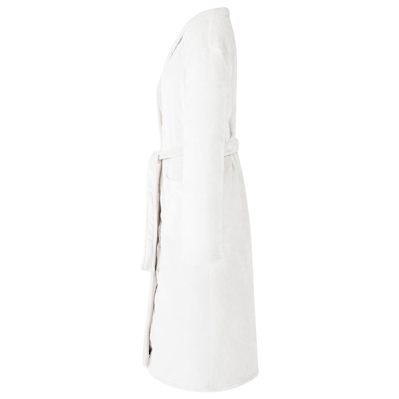 Peignoir VidaXL sans capuche flanelle XXXL blanche