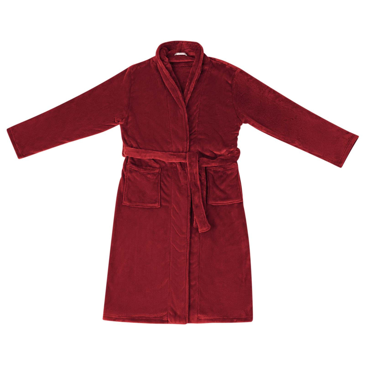 VidaXL peignoir sans capuche flanelle rouge bordeaux xl
