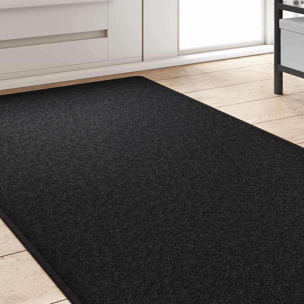 Vidaxl tapis de passage anthracite 80 x 500 cm 100% polypropylène