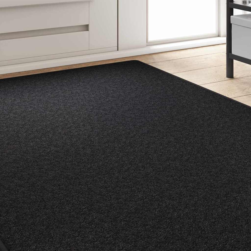 Vidaxl tapis de passage anthracite 100 x 250 cm 100% polypropylène