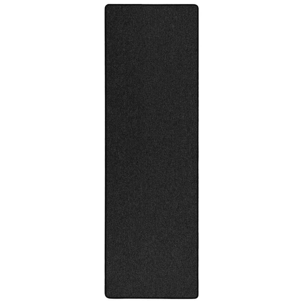Vidaxl tapis de passage anthracite 100 x 250 cm 100% polypropylène
