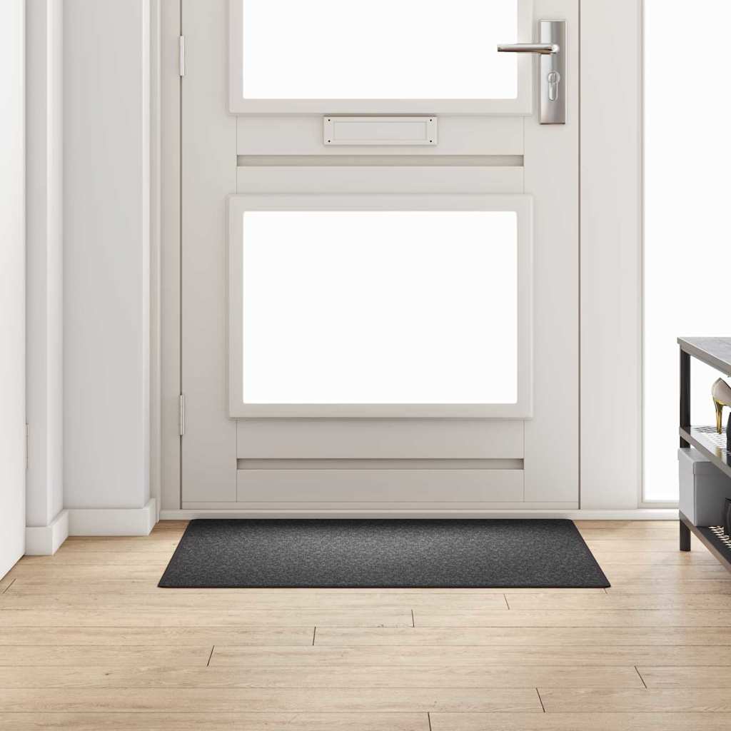 Vidaxl tapis de passage gris foncé 100 x 100 cm 100% polypropylène