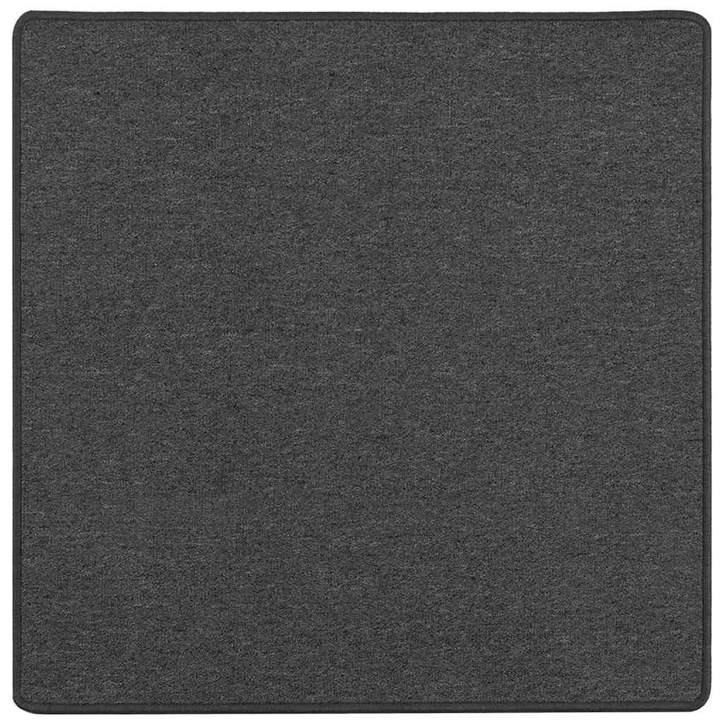 Vidaxl tapis de passage gris foncé 100 x 100 cm 100% polypropylène