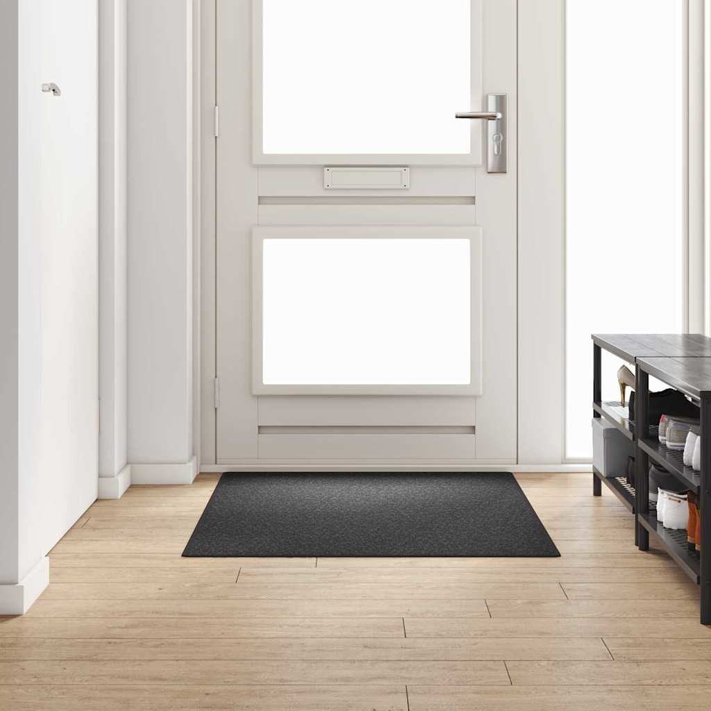 Vidaxl tapis de passage gris foncé 100 x 150 cm 100% polypropylène