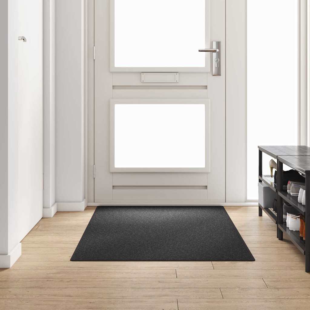 Vidaxl tapis de passage gris foncé 100 x 200 cm 100% polypropylène