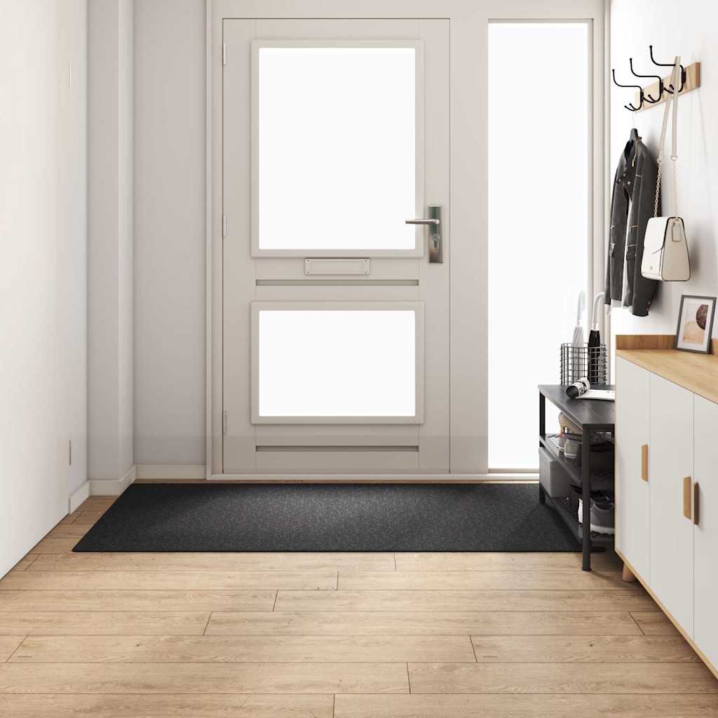 Vidaxl tapis de passage gris foncé 100 x 200 cm 100% polypropylène
