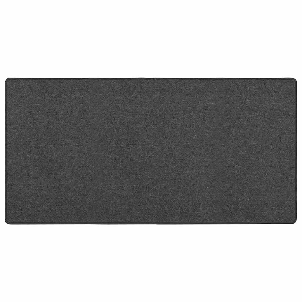 Vidaxl tapis de passage gris foncé 100 x 200 cm 100% polypropylène