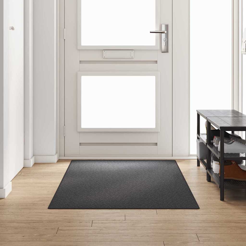 Vidaxl tapis de passage gris foncé 100 x 250 cm 100% polypropylène