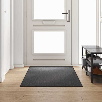 Vidaxl tapis de passage gris foncé 100 x 250 cm 100% polypropylène