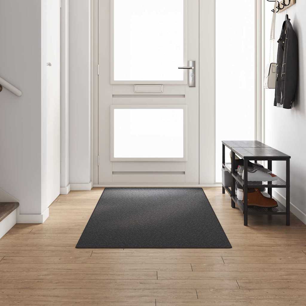 Vidaxl tapis de passage gris foncé 100 x 300 cm 100% polypropylène