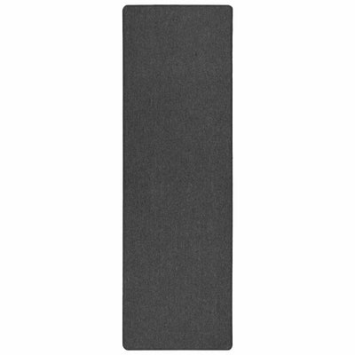 Vidaxl tapis de passage gris foncé 100 x 300 cm 100% polypropylène