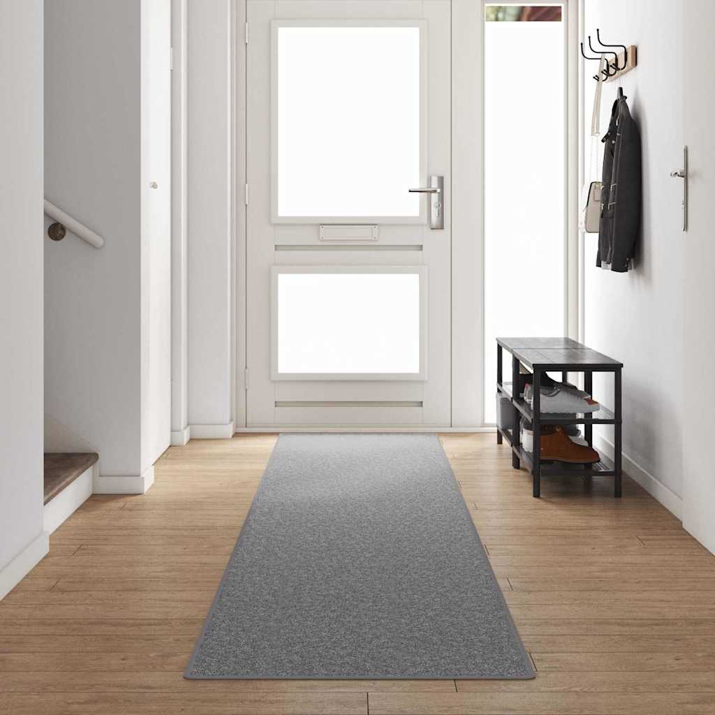 Vidaxl tapis de passage gris clair 80 x 500 cm 100% polypropylène