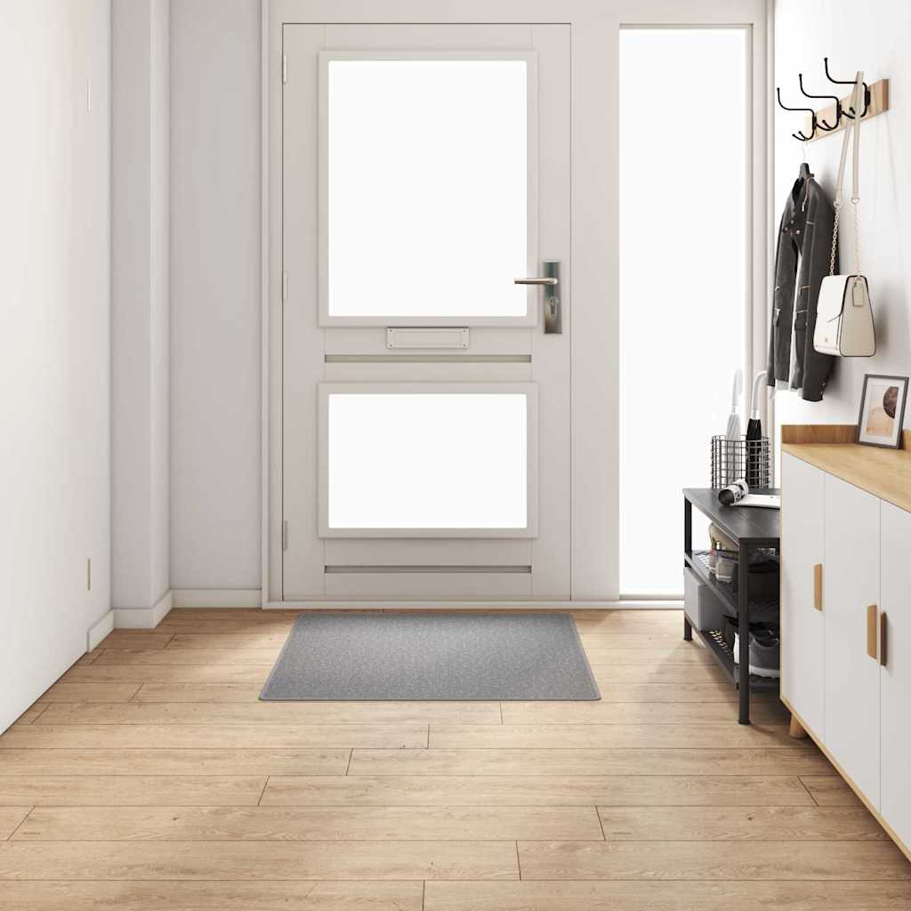 Vidaxl tapis de passage gris clair 100 x 100 cm 100% polypropylène