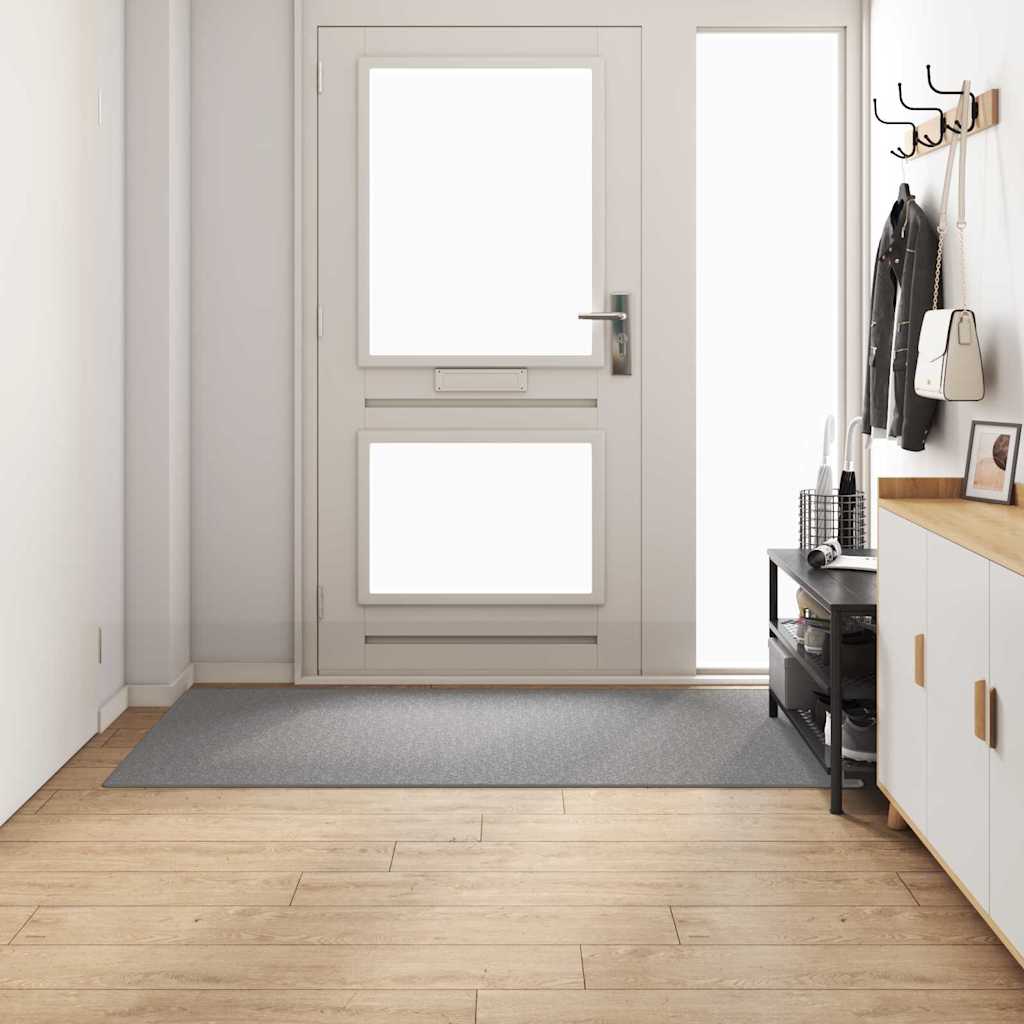 Vidaxl tapis de passage gris clair 100 x 200 cm 100% polypropylène