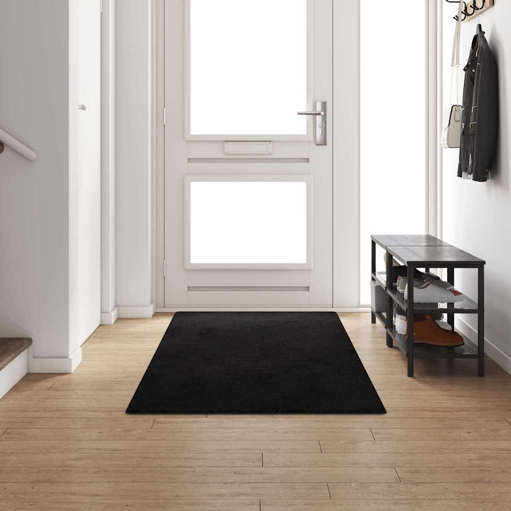 Vidaxx tapis de passage noir 100 x 300 cm 100% polypropylène touffe