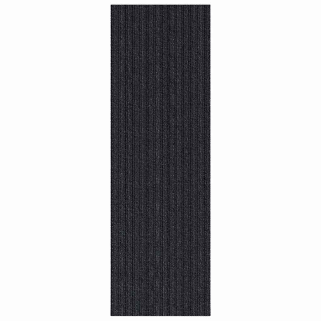 Vidaxl tapis de passage anthracite 80 x 250 cm tissu