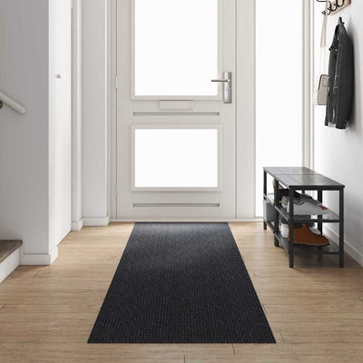 Vidaxl tapis de passage anthracite 80 x 400 cm tissu