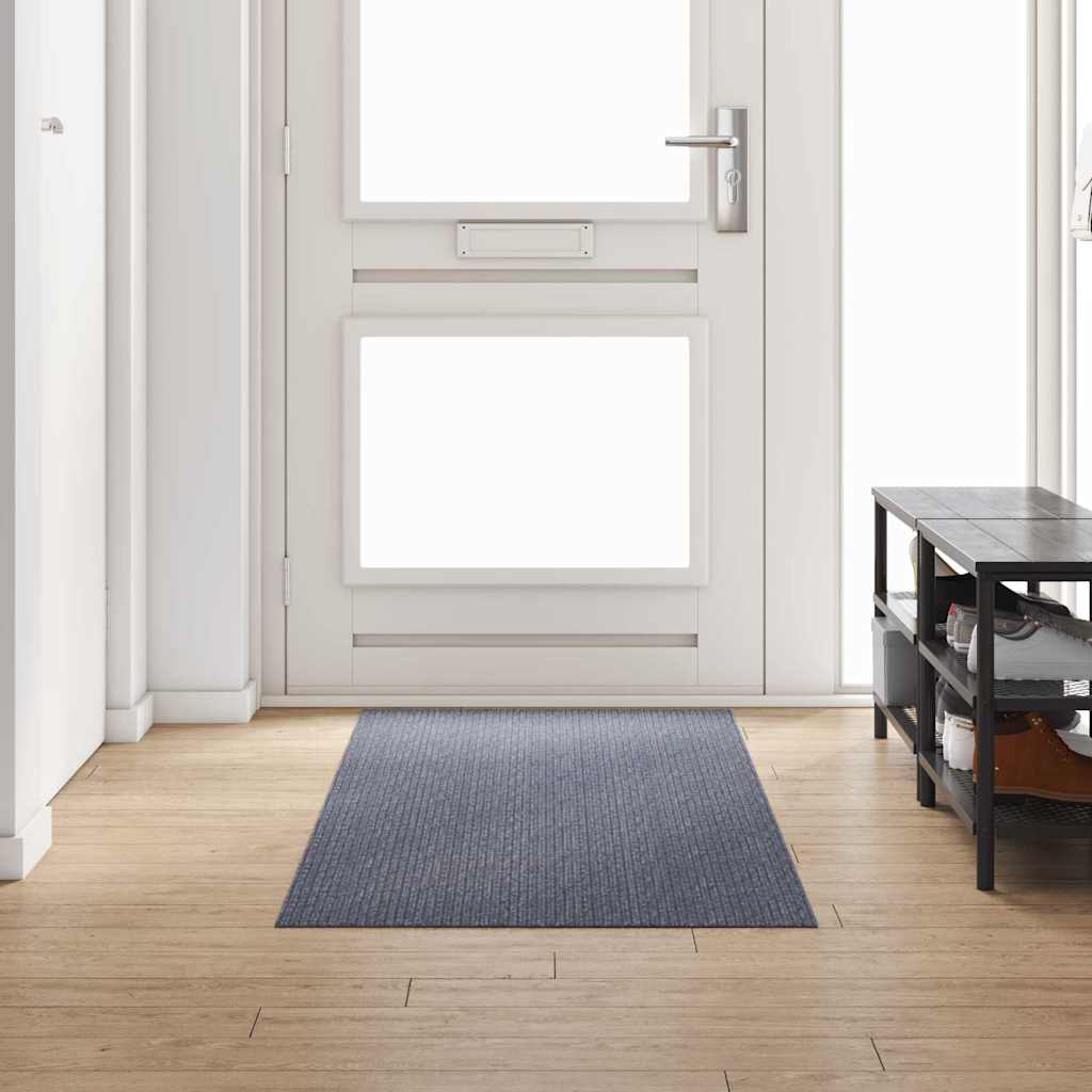 Vidaxl tapis de passage gris clair 80 x 250 cm tissu