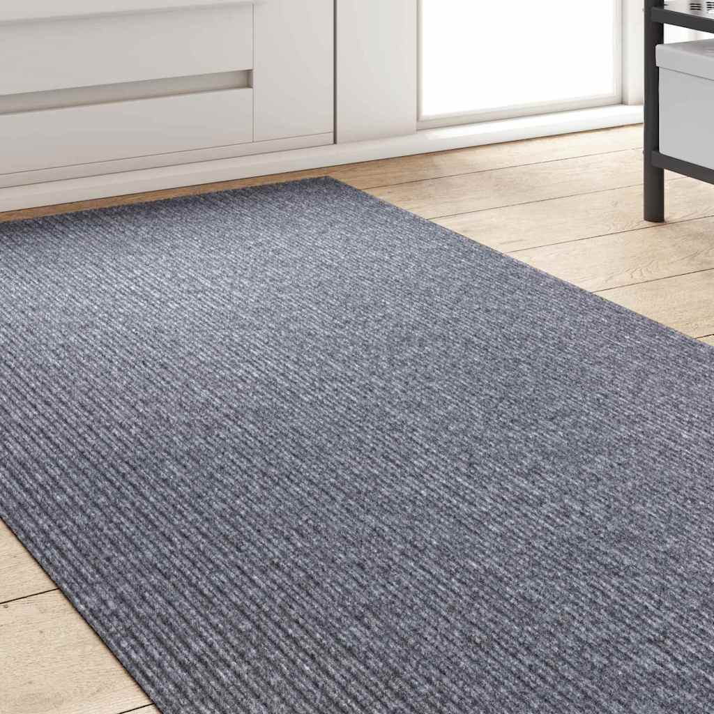 Vidaxl tapis de passage gris clair 80 x 400 cm tissu