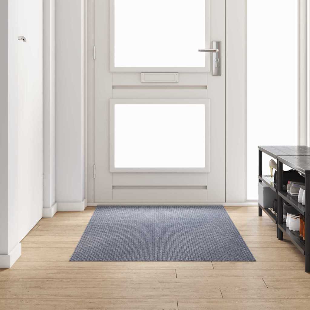Vidaxl tapis de passage gris clair 100 x 100 cm tissu