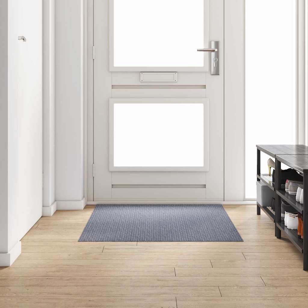 Vidaxl tapis de passage gris clair 100 x 150 cm tissu