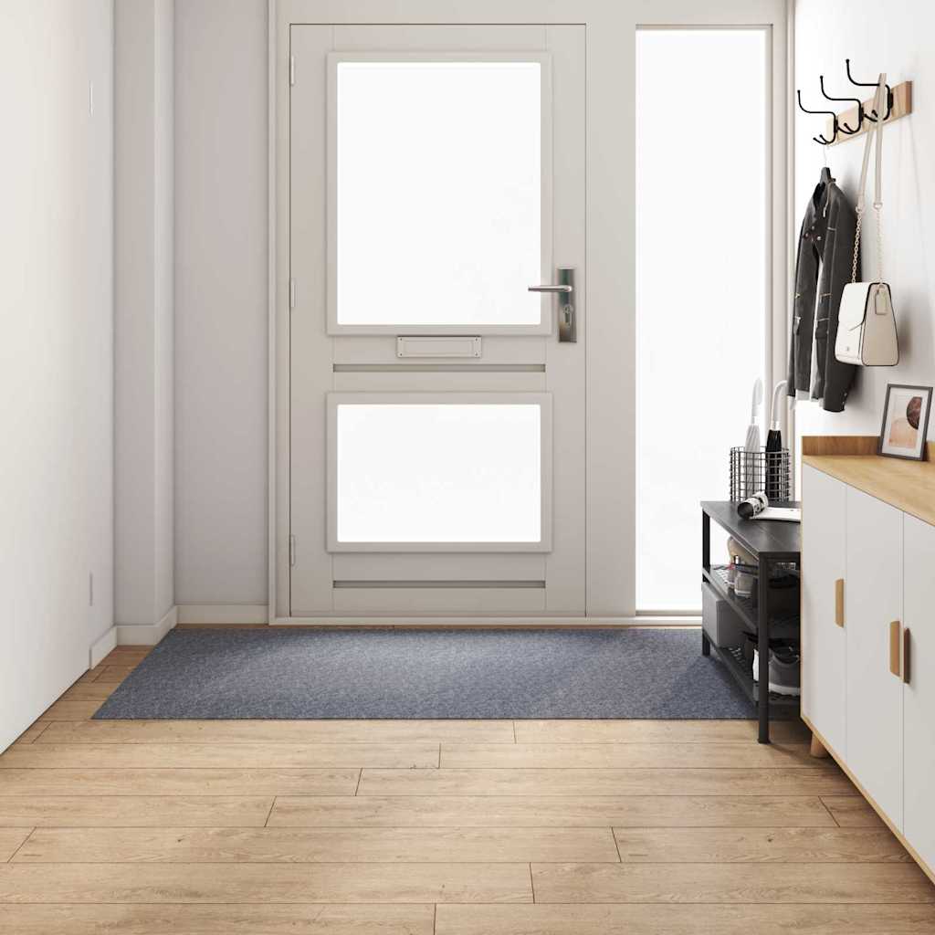 Vidaxl tapis de passage gris clair 100 x 200 cm tissu
