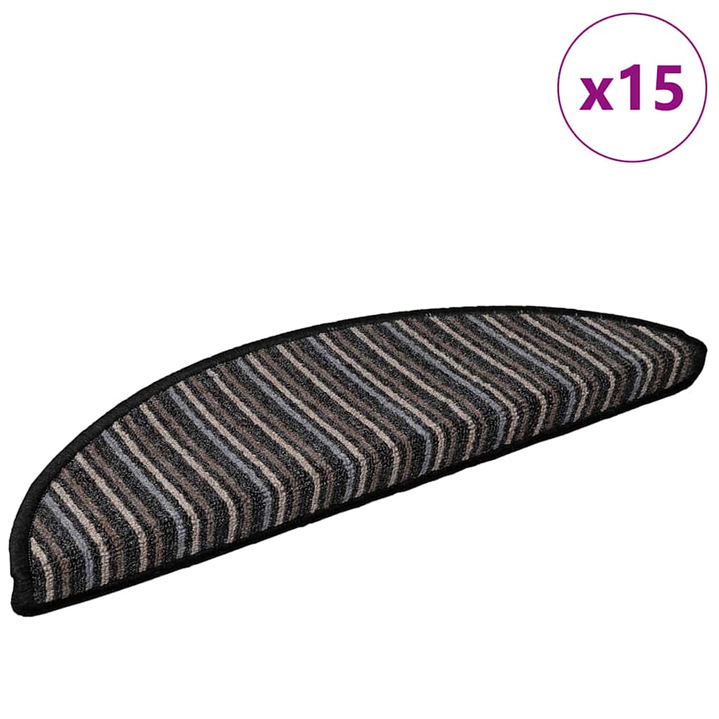 Vidaxx tapis d'escalier autocollants 15 pièces anthracite 56 x 17 x 3 cm