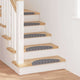 Vidaxx tapis d'escalier autocollants 15 pcs gris 56 x 17 x 3 cm