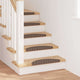 Vidaxx tapis d'escalier autocollants 15 pcs marron 56 x 17 x 3 cm