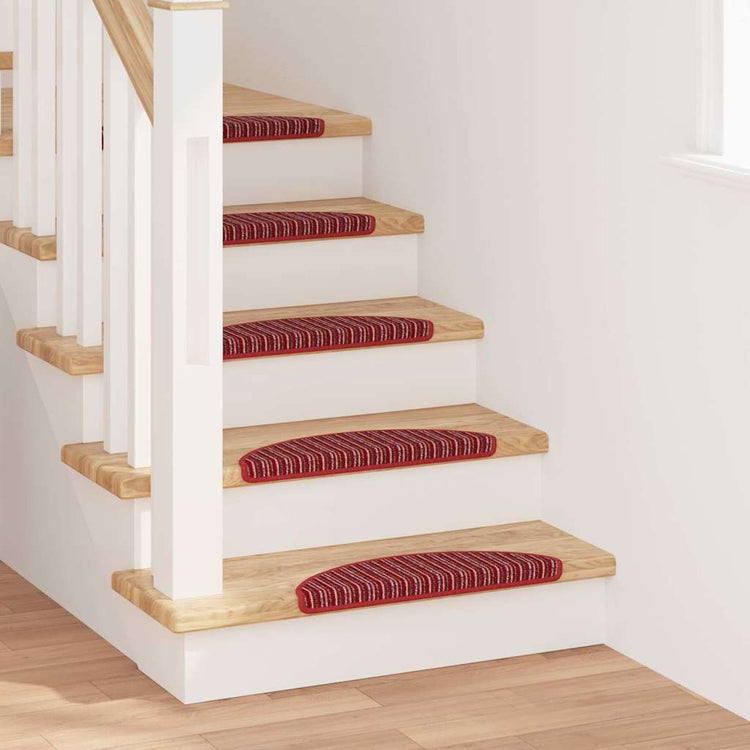 Vidaxx tapis d'escalier autocollants 15 pcs rouge 56 x 17 x 3 cm