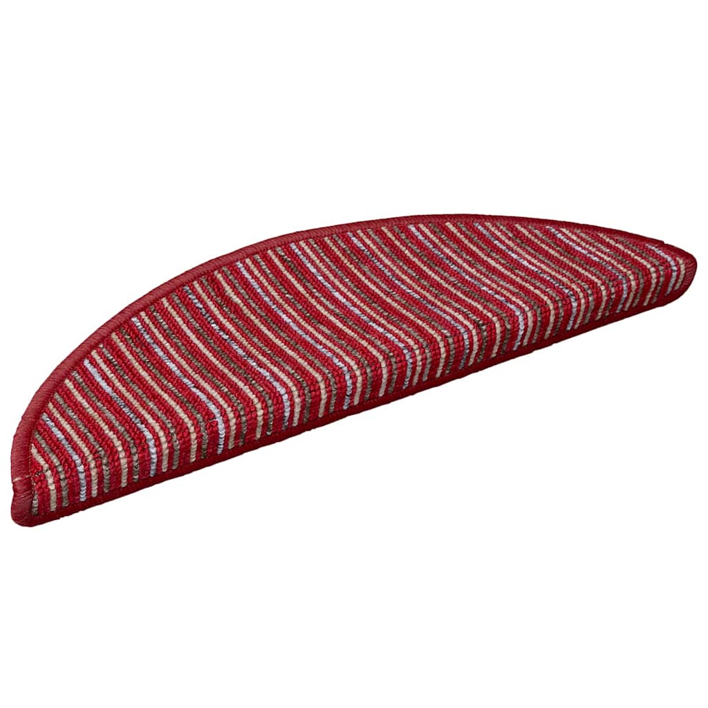 Vidaxx tapis d'escalier autocollants 15 pcs rouge 56 x 17 x 3 cm