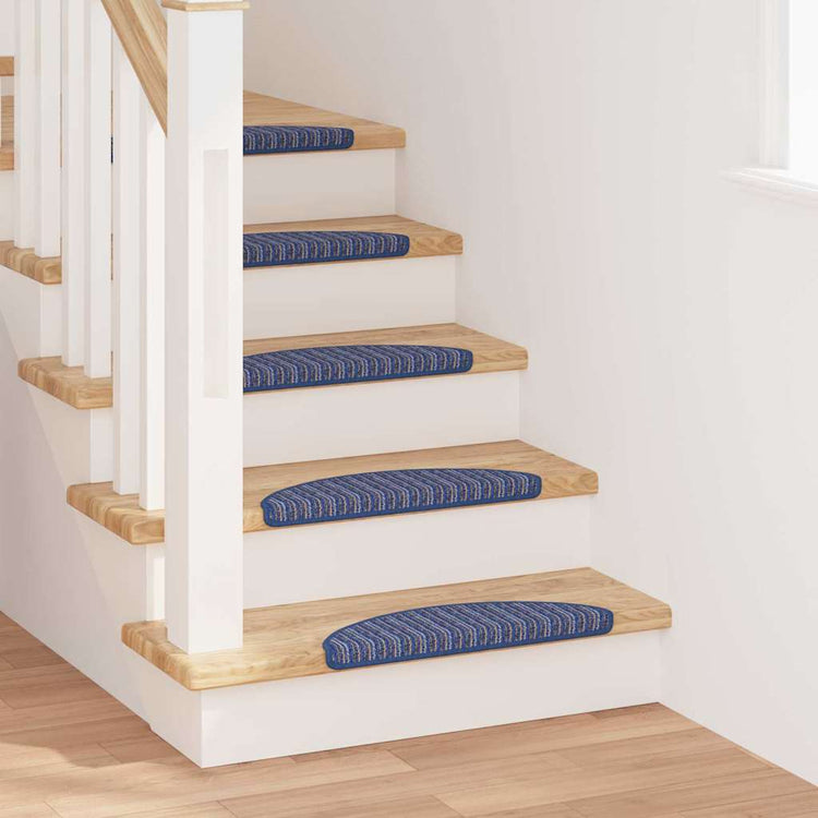 Vidaxx tapis d'escalier autocollants 15 pcs bleu 56 x 17 x 3 cm