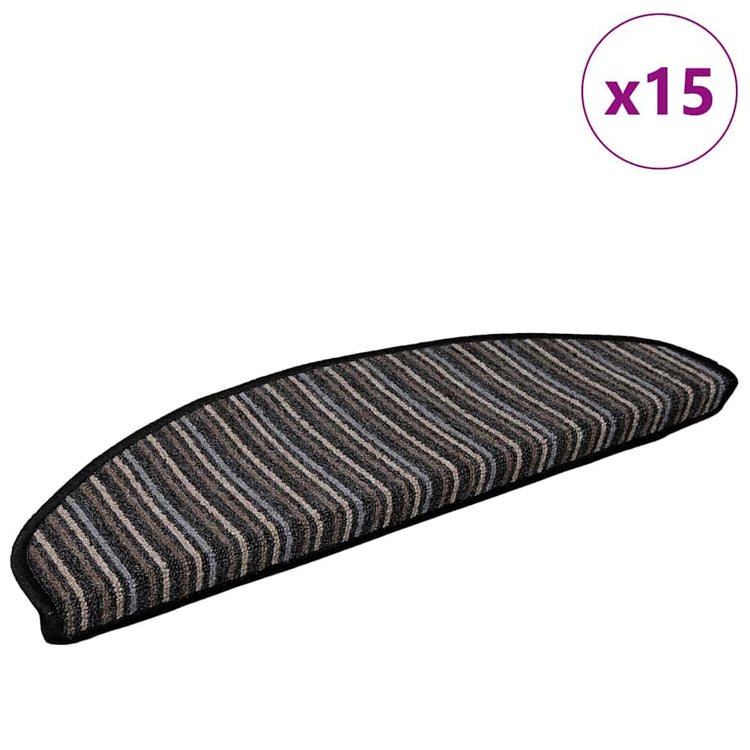 Vidaxx tapis d'escalier autocollants 15 pièces anthracite 65 x 21 x 4 cm