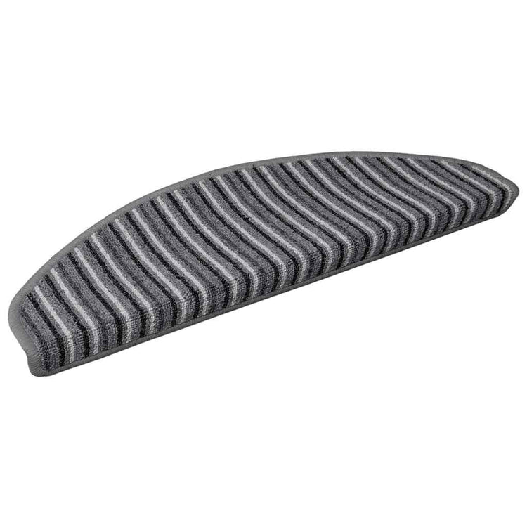 Vidaxx tapis d'escalier autocollants 15 pcs gris 65 x 21 x 4 cm
