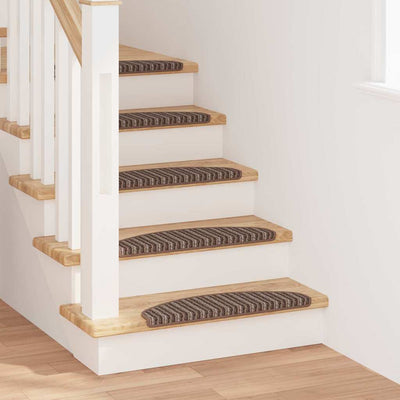 Vidaxx tapis d'escalier autocollants 15 pcs marron 65 x 21 x 4 cm